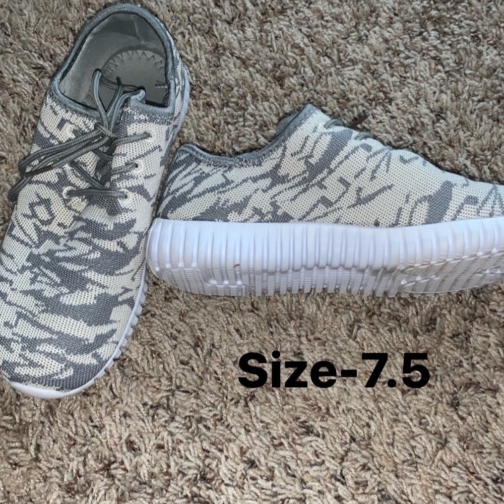 Grey & white sneakers